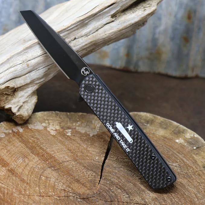 WHISKEY BENT HAT CO. Swift Assist Pocket Knife 7.45 Overall Length 440C Steel Blade (Come and Take It)