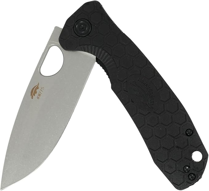 Honey Badger Large Pocket Knife EDC Drop Point Folding Utility Knife 3.6 Steel Blade Reversible Pocket Clip - (3.8oz) Drop Point Limited Edition D2 HB1286