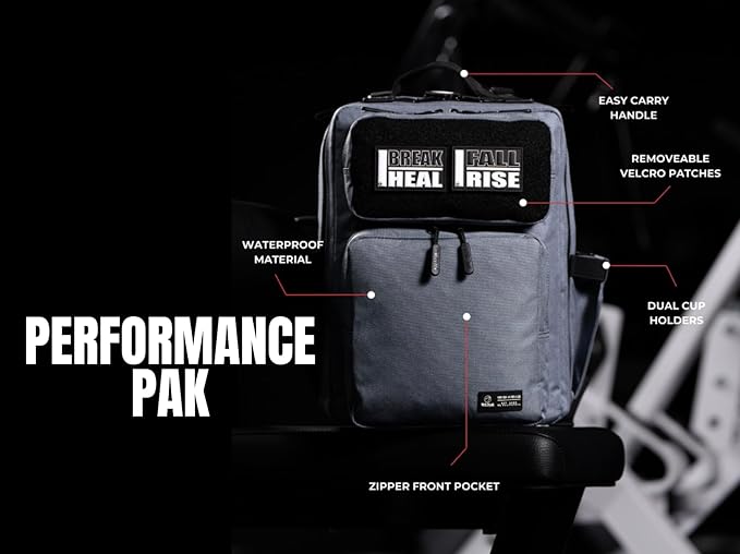 WOLFpak 15L Slim Tactical Gym Backpack - Durable 1000D Waterproof Oxford Material | Minimalist Daypack w/Laptop Pocket &amp Dual Cup Holders | Great for Travel &amp Everday Carry | (Alpha Black)