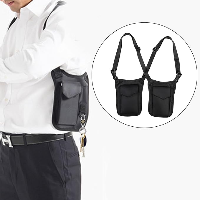 pistro Hiddens Underarm Shoulder Bag Portable Pack for Running Shopping Climbing Outdoor Lightweight Breathable Mesh Adjustable Straps- No Keychain Buckle