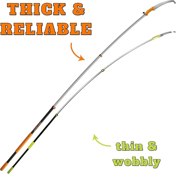 48-144 Telescoping Pole with Tree Pruner Extendable for Tree Trimming // Manual Pole Saws for Tree Trimming // Long Tree Trimmer with Telescopic Extension Pole // The Ultimate Tree Pruning Pole Saw