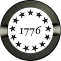Brotherhood Metal Zyn Container | Metal Zyn Holder | Zyn Metal Can | Metal Container for Zyn Holder | Metal Zyn Pouch Cans | Betsy Ross Stars 1776 | Metal Zyn Pouch | Betsy Ross Stars Black and White