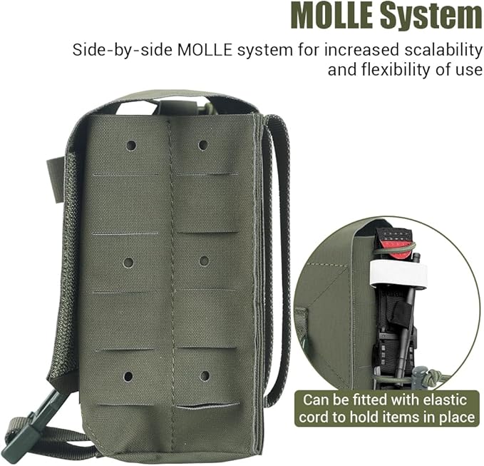 Tactical Molle Admin Pouches Molle Radio Pouch Magazine Pouch Utility Tools Storage Organizer with Hook &amp Loop Fastener for Hiking Hunting Shooting