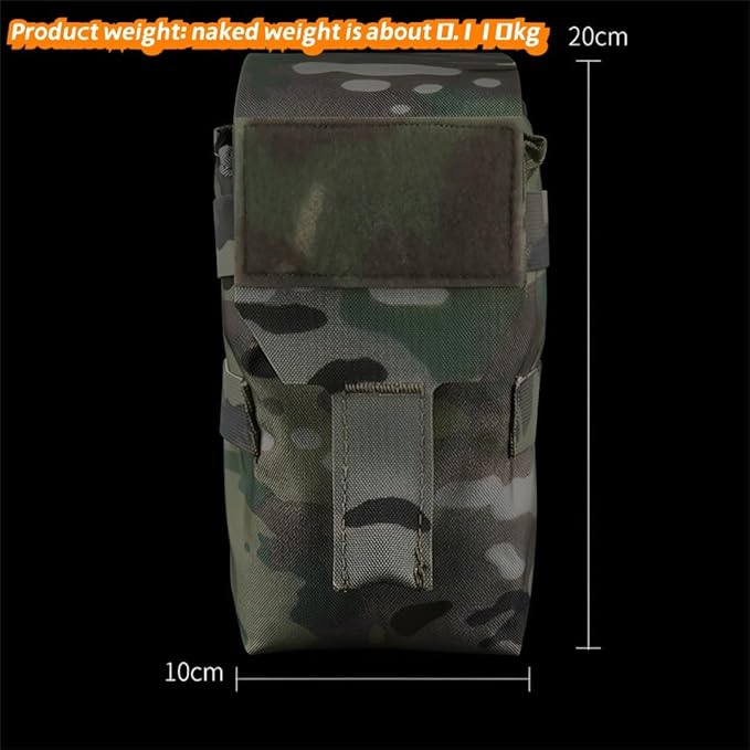 Small Vertical First Aid Kit Tactical Medical Pouch With MOLLE Nylon Emergency Bag For Team Activities Outdoor Games (10x20cm 0.11KG)