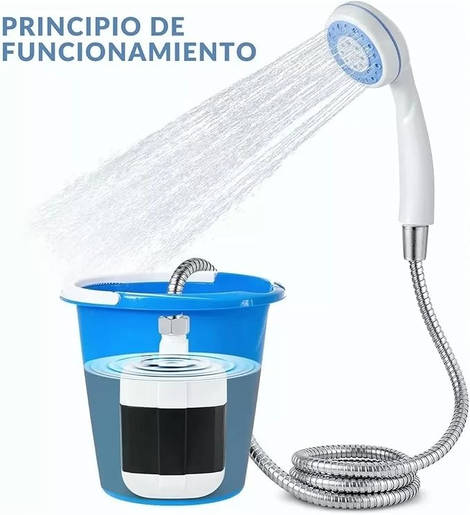 Portable Shower ABS Electric Battery Powered Camping Shower Pump for Outdoor Use