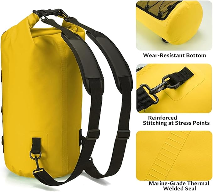 Waterproof Bucket Bag for Outdoor Surfing 500D PVC Meshes Ensuring Gear Dryness and Longevity During Outdoor Pursuits