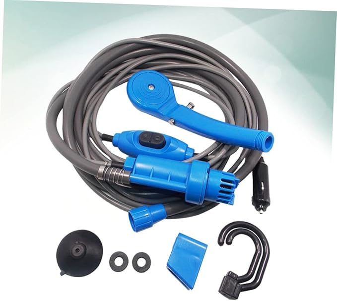 ULTECHNOVO 12v Portable Outdoor Camping Shower Car Charger Pet Car Wash Cable Hose Resistant Hook