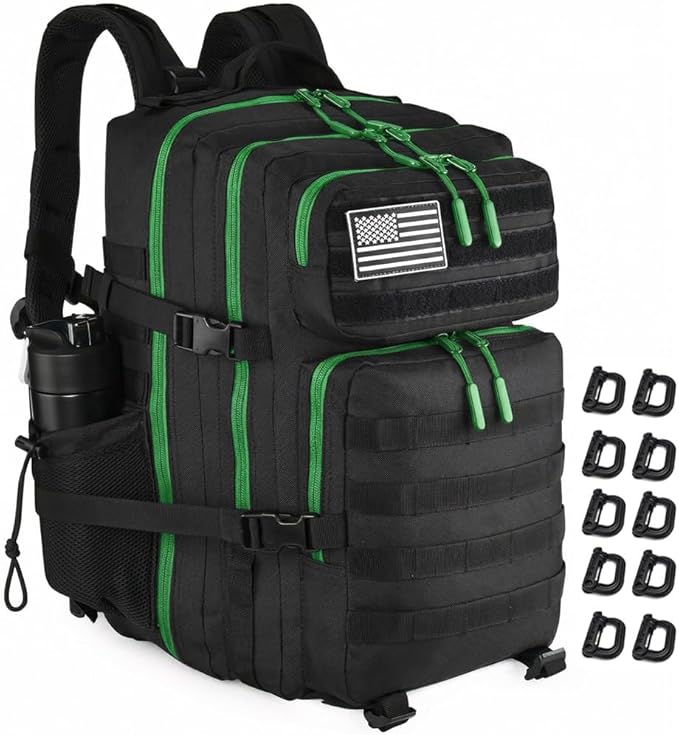 45L Tactical Backpack for Men Women Military Assault Pack with MOLLE Large 3 Day Bug Out Bag for Hiking Camping
