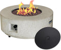 Afterglow Firepits All Terrafab External Gas Tank for Outdoor Use Round 50000Btu Gray