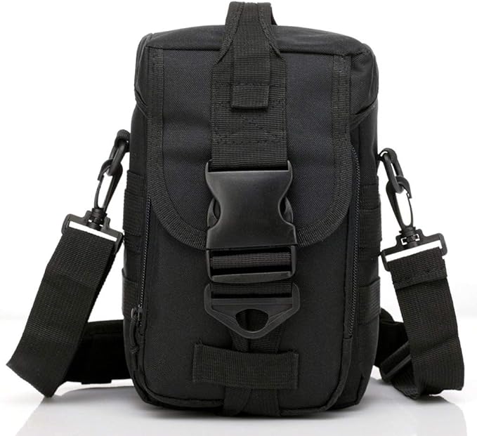 Sunnystacticalgear Outdoor Sports Hiking Sling Pack Camouflage Tactical Shoulder Small Camera Gear Bag - Black