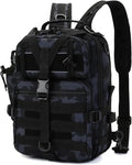 Genérico 20L Tactical Assault Bag Military Sling BackpackCompatible for Outdoor Hiking Campin(Black camouflage 1)