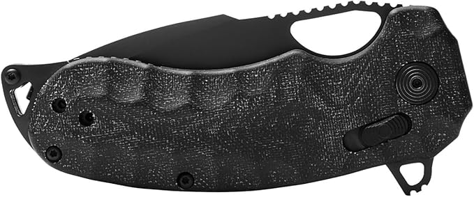 SOG Kiku Quick-Opening Sharp Ambidextrous Pocket Folding Knives with Linen Micarta Handle | CTS XHP Steel XR Lock