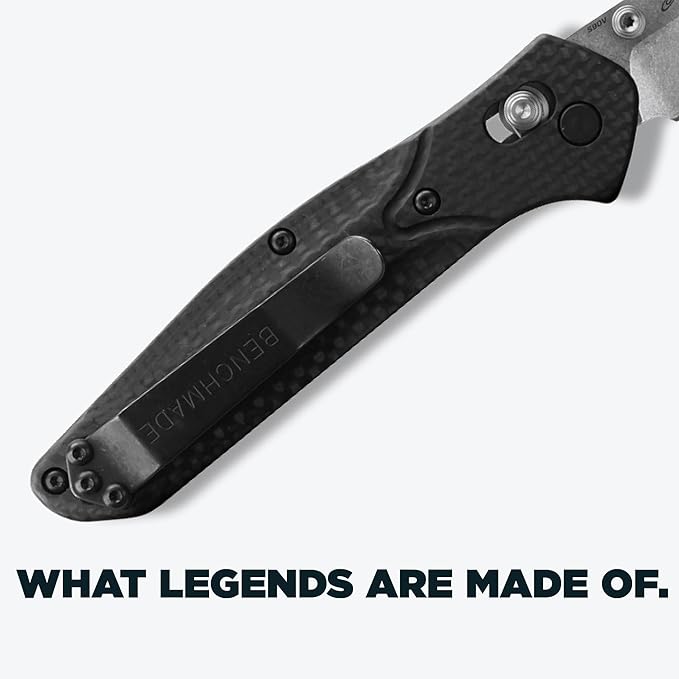 Benchmade - Osborne Every Day Outdoor Folding Knife Reverse Tanto Blade with Black Carbon Fiber Handle (940-1)