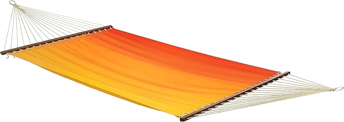 Fab Habitat Ombre Recycled Polyester Hammock - Big Sur - Sunset - Indoor/Outdoor Quick Dry 2 Person 460 lbs Capacity - Patio Poolside Backyard Garden Beach Balcony - 12-14 ft Adjustable