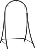 ANOW Adjustable Hammock Chair Swing Stand Only Heavy Duty Hanging Chair Stand with Safety Hooks for Indoors Outdoors Max 400 Lbs Plus Size Version Black