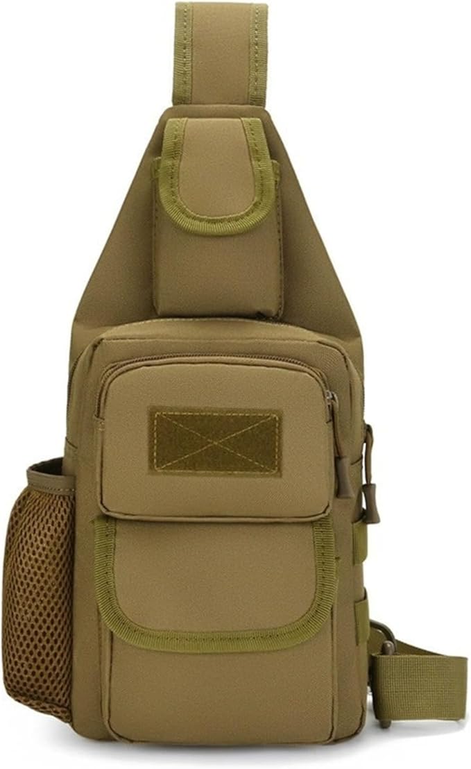 Tactical Chest Pack Modular Strap System Camouflage Sling Bag for Outdoor(Camel)