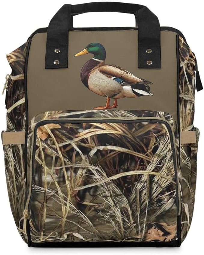 Marsh Camo Backpack/Mallard Duck Camo Diaper bag/Waterfowl Camo Travel bag