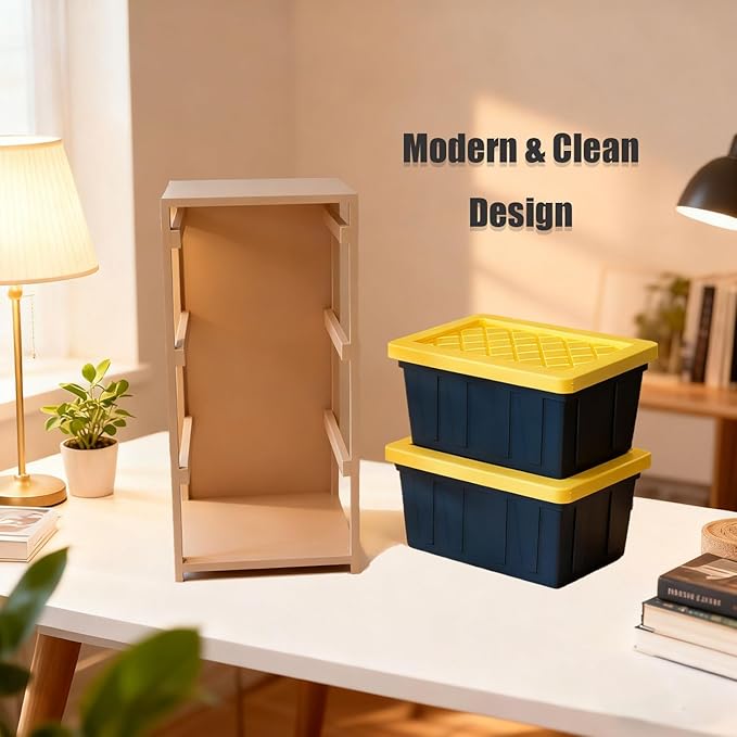 3D Printed Mini Storage Racks and Yellow Storage Boxes Stackable Small Parts Organizer Small Storage Bins with Lids for Screws Tools And Craft Supplies Ideal Gift for Aldult (2 * 3)