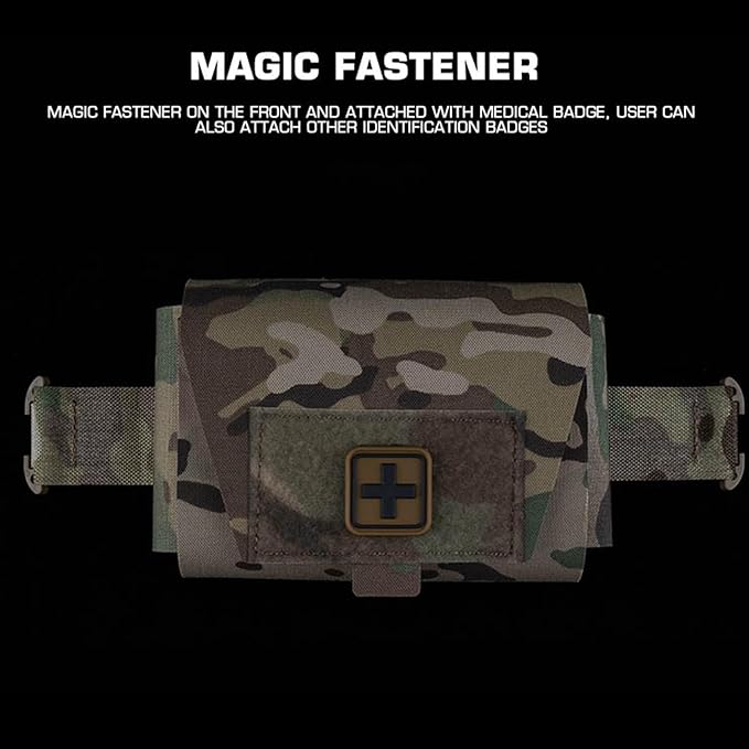 Tactical IFAK Pouch Molle First Aid Belt Bag with Quick-Release Mount Durable Nylon Medical Utility Pack for Outdoor Training