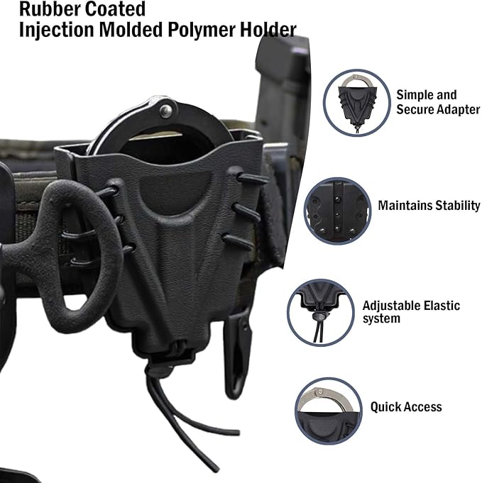 Molle Handcuff Pouch Cuff Case for Duty Belt Fit Handcuff Holder for Duty Belt and Handcuffs Holster