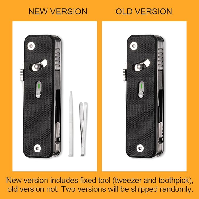 ROXON S503G 9 in 1 Mini Multi Tool EDC Pocket Knife Multitool with G10 HandleScissorsScrewdriverThreaderAwl Flat ScrewdriverRulerTweezers for Outdoors Fishing CampingGifts for Men