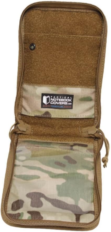 Tactical 4x6 Notepad Cover System Zippered with 4 Pleated Pen/Marker Slots | Fits Notepad 4x6 in Size