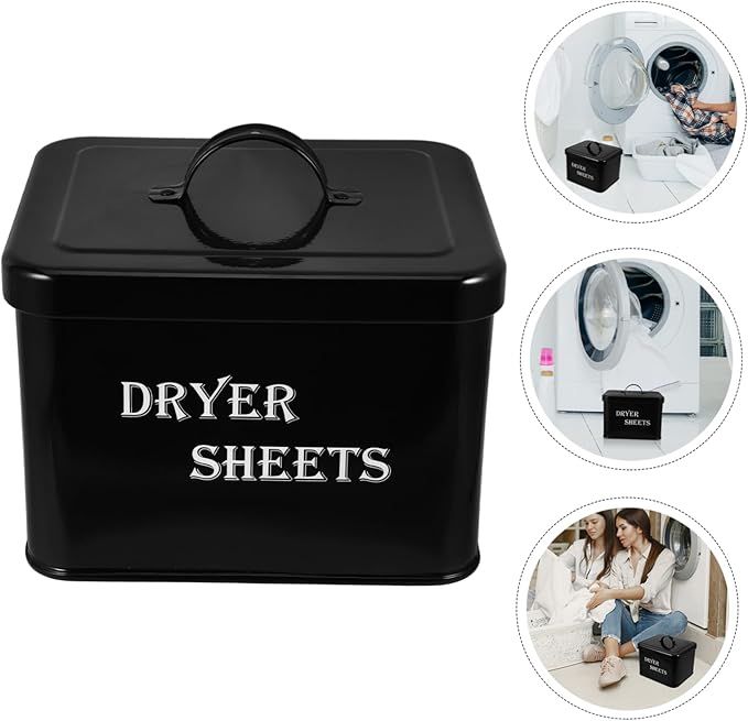 Farmhouse Dryer Sheet Holder Lid Container for Fabric Softener Essential Laundry Room Organizer for Convenient Storage and Easy Access