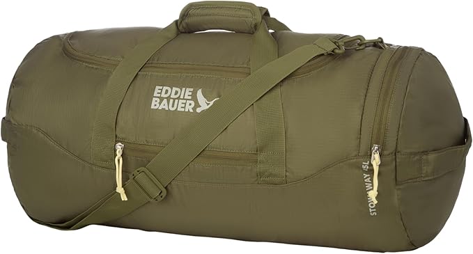 Eddie Bauer Stowaway Packable Duffel Bag | Travel | Foldable | Lightweight | Durable | Ripstop Polyester