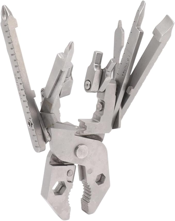 Multitool Pliers Heavy Duty Survival Multi Tool Needle Nose Pliers and Pocket Clip Multitool with Pocket Clip Portable Multi Tool Folding Multitool Plier for Camping