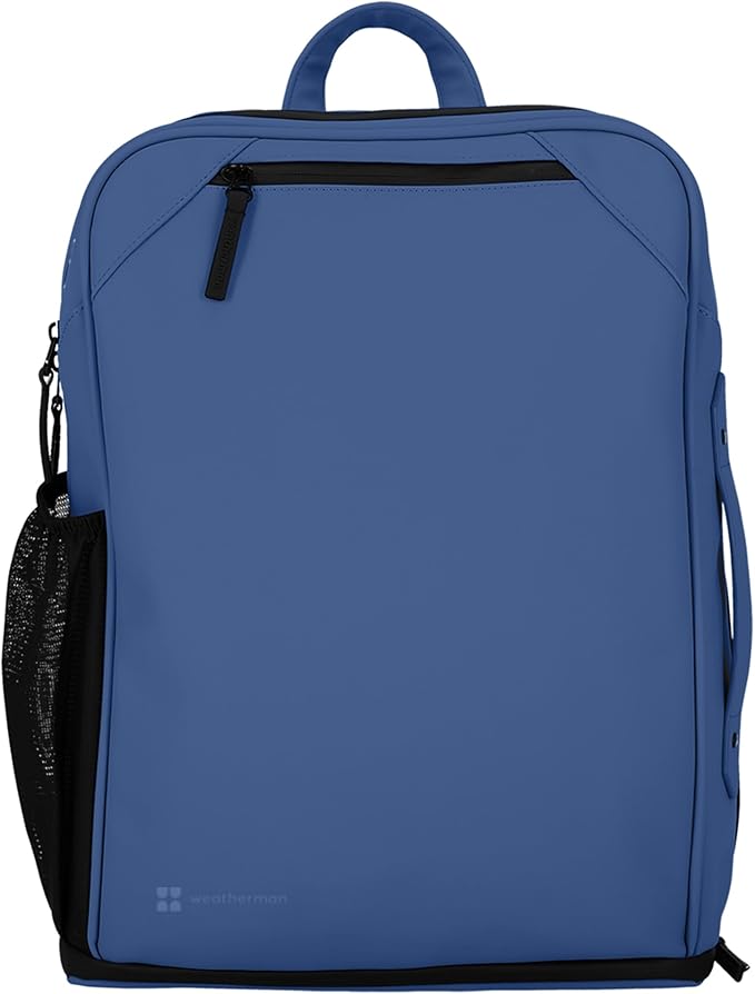 Weatherman Venture Dry Pack - Waterproof Hiking Bag &amp Travel Backpack - Dry Backpack with Umbrella Compartment Laptop Sleeve and Smart Storage - Durable Water-Resistant Outdoor Gear - (Steel Blue