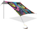 Artistic Eyes Beach Tent Sun Shelter Set UPF50+ UV Protection 10.5 x 9.19 FT Camping Shade Canopy with Sandbags Sand Anchors Carrying Bag and Others