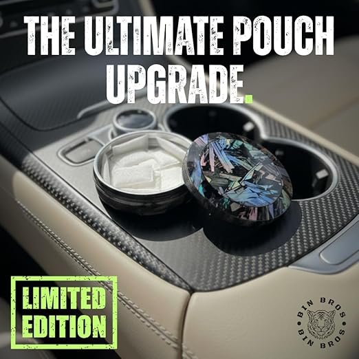 Metal Tin Pouch Container with Lid – Aluminum Pocket Tin for Caffeine Pouches Premium Pouch Holder Small Storage Tin Metal Container Can (Gunmetal Grey)
