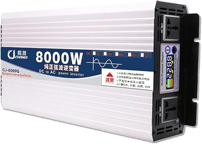 6000W 8000W 10000W 12000W Pure Sine Wave Inverter 12V/24V/48V/60V/72V DC to 110V/220V AC Power Inverter Voltage Converter Transformer for HomeRVTruckOff-Grid Solar~/