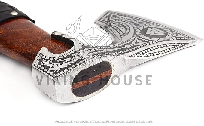 Viking Axe - Beautiful Custom Handmade Bearded Axe Best Gift for Men Best Birthday Gift with Sheath (RS-004)