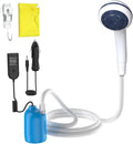 Portable 12V High Pressure Camp Shower Pump Compatible with Car Lighter Plug&ampPD fast charging portable power banks by USB-COutdoor Shower for CampingRV (Blue-12V Car Lighter Plug)