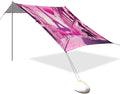 Beach Canopy with Windproof Ropes &amp Sandbags Beach Tent Sun Shade Sun Shelter for Camping Trips Fishing Backyard Fun or Picnics Eiffel Tower