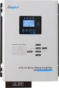 Ampinvt 1000W Low Frequency Pure sine Wave Solar Inverter 12V DC to 120V AC with 30A MPPT Solar Controller &amp 15A Battery AC Charger Compatible with Lifepo4 Battery for Home BackupOff-Grid Livin
