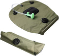 VANZACK Solar Shower Bag for Camping Hiking and Outdoor Activities Portable Water Storage with Shower Nozzle Olive Green Easy to Use for Beach and Travel