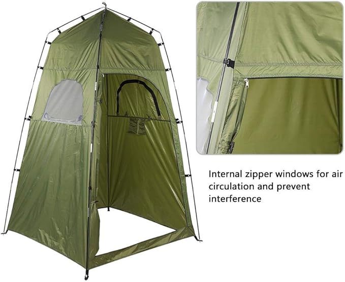 Zerone Portable Outdoor Shower Tent Modern Style 2 Person Windproof Portable Bathroom Shower Travelling Beach