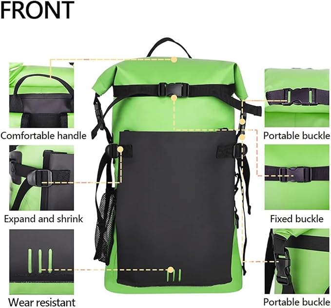 30L Waterproof Dry Bag Backpack For Camping Drifting Hiking Swimming Rafting Kayaking River Trekking Outdoor Floating Bags(Grey)
