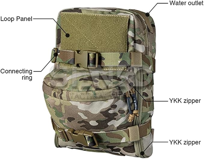 MOLLE Tactical Hydration BackpackMolle Vest Accessory1000D Nylon Lightweight Water Bladder Carrier Sundry Reservoir Bag