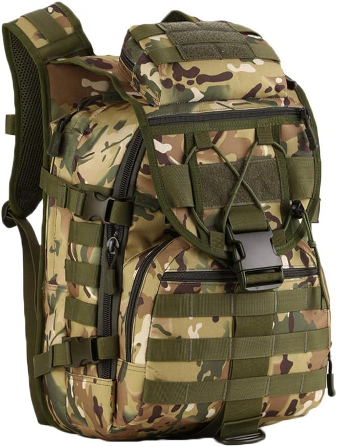 UNISTRENGH 40L Military Tactical Backpack MOLLE Assault Daypack Pack Gear Rucksack Large WR Bag Sport Outdoor for Hunting Camping Trekking CP Camouflage