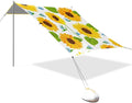 Beach Canopy with Windproof Ropes &amp Sandbags Beach Tent Sun Shade Sun Shelter for Camping Trips Fishing Backyard Fun or Picnics Sunflowers