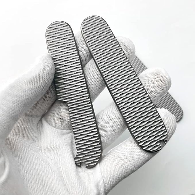 AYULL 1 Pair Handle Patch Fits for 91MM Titanium Anti-slip Scales Handle DIY Replacement Accessory