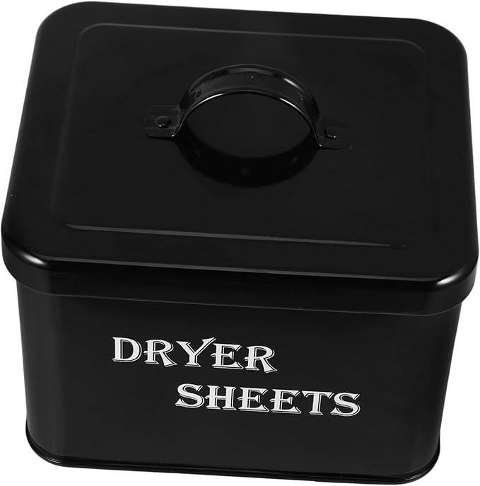 Farmhouse Dryer Sheet Holder Lid Container for Fabric Softener Essential Laundry Room Organizer for Convenient Storage and Easy Access
