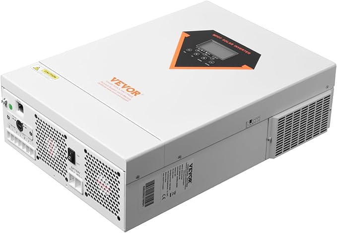 VEVOR Hybrid Solar Inverter 6000W Single Phase Pure Sine Wave Power Inverter 48V DC to 220/230V AC with Built-in 120A MPPT Solar Charge Controller for Off-Grid System Lead Acid Lithium Battery