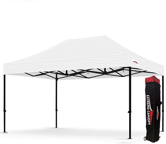 Flare Shade Heavy Duty Steel Pop Up Canopy Tent (White 10ft x 15ft)