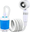 Portable Camping Shower Pump with Rechargeable Battery Outdoor Shower Head Sprayer for Hiking Travel Car Washing &amp Pet Cleaning
