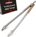 XUDAKAIXIN Fire Pit Tongs 32-inch Super Long for Loading WoodBBQ with Extended Luxurious Acacia Handle for Fire Pits Fire RingsCampfires and Fireplaces Outdoor or Indoor ﻿