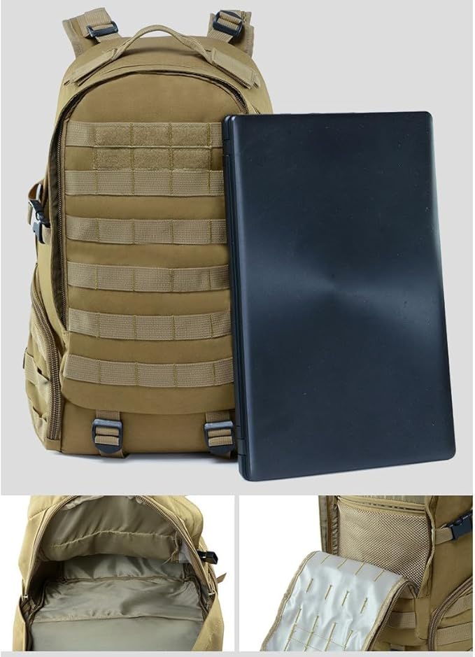 Military Tactical Backpack for Men Hiking Day Pack Molle Army Assault Pack Rucksack Bag(CP)